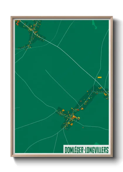 Une affiche de carte sur Domléger-Longvillers