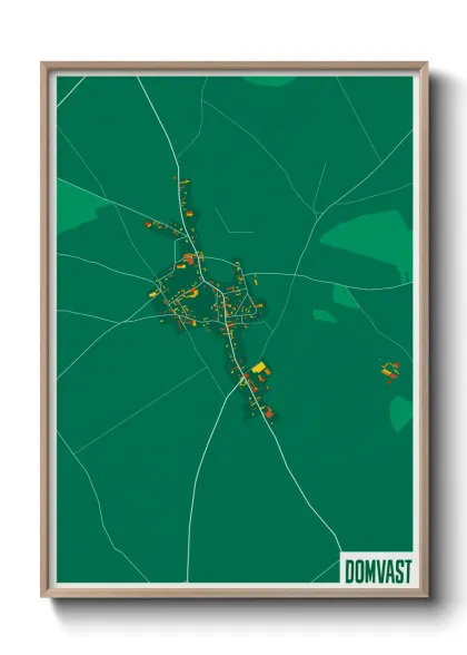 Une affiche de carte sur Domvast