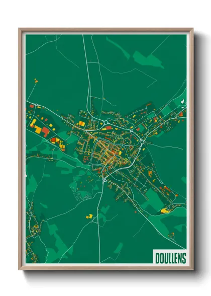 Une affiche de carte sur Doullens