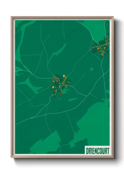 Une affiche de carte sur Driencourt