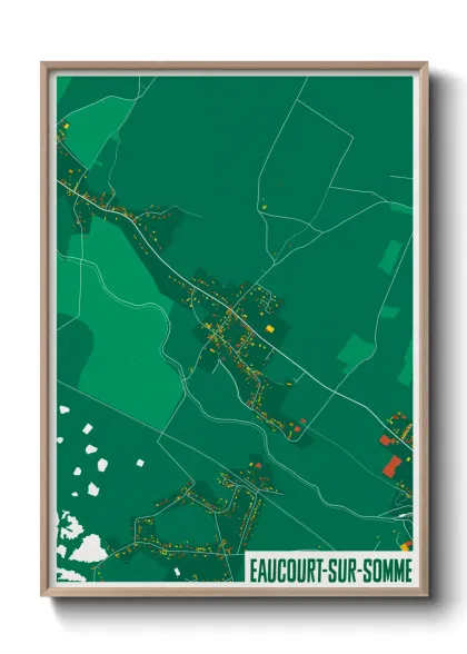 Une affiche de carte sur Eaucourt-sur-Somme
