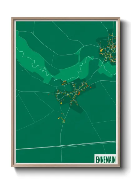 Une affiche de carte sur Ennemain