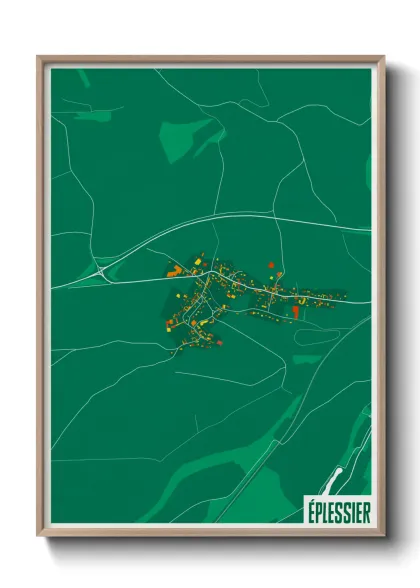 Une affiche de carte sur Éplessier