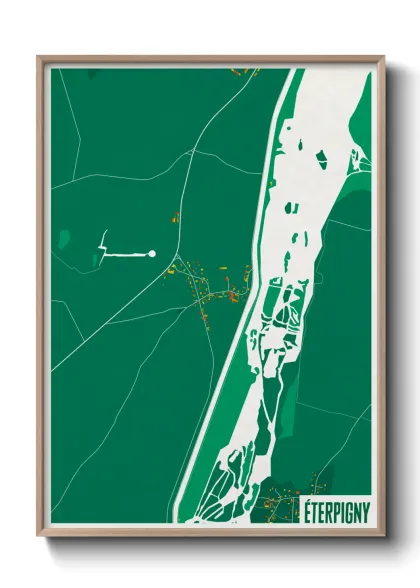 Une affiche de carte sur Éterpigny