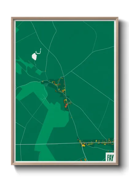Une affiche de carte sur Fay