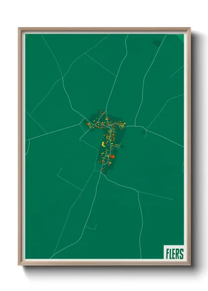 Une affiche de carte sur Flers