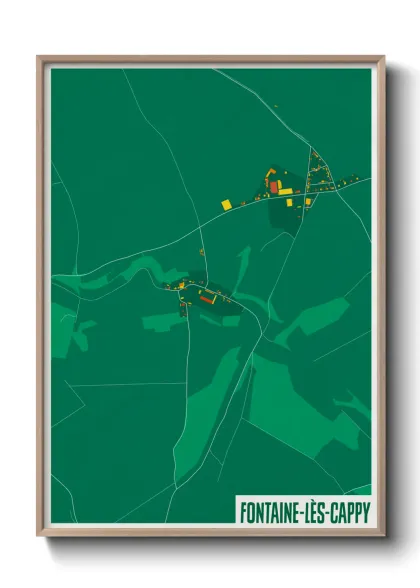 Une affiche de carte sur Fontaine-lès-Cappy