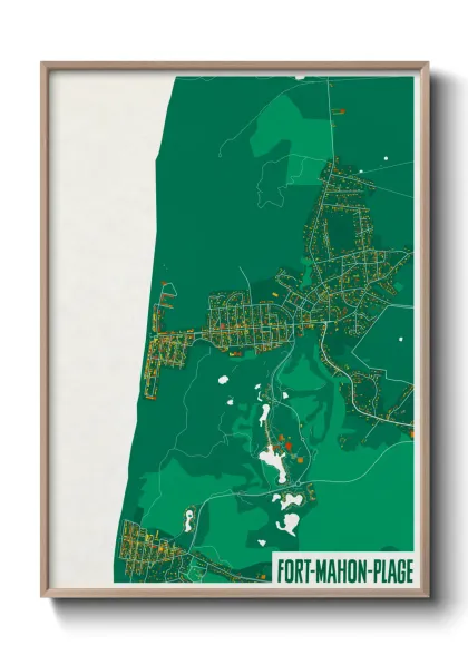 Une affiche de carte sur Fort-Mahon-Plage