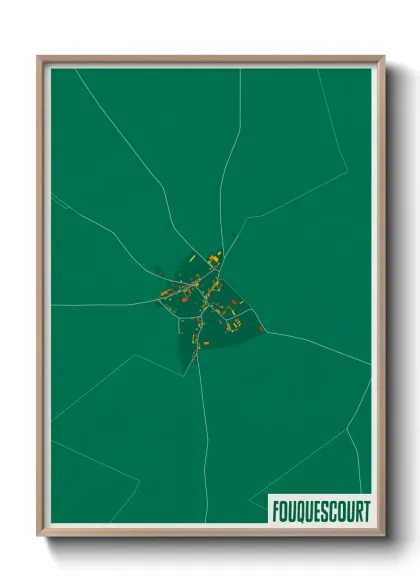 Une affiche de carte sur Fouquescourt