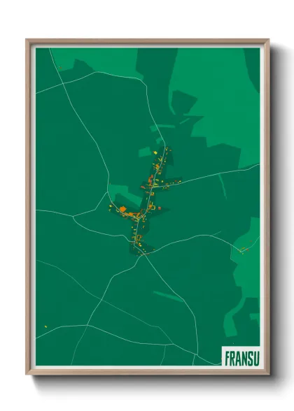 Une affiche de carte sur Fransu