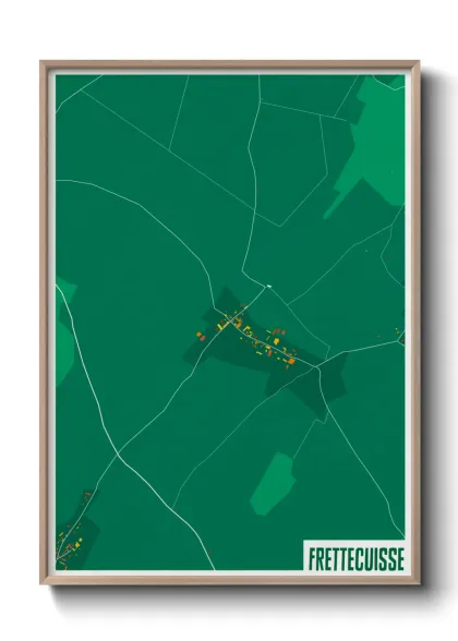 Une affiche de carte sur Frettecuisse