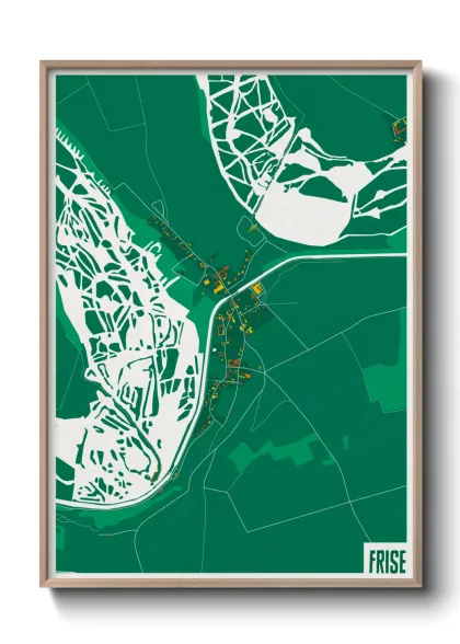 Une affiche de carte sur Frise