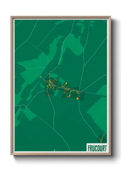Une affiche de carte sur Frucourt