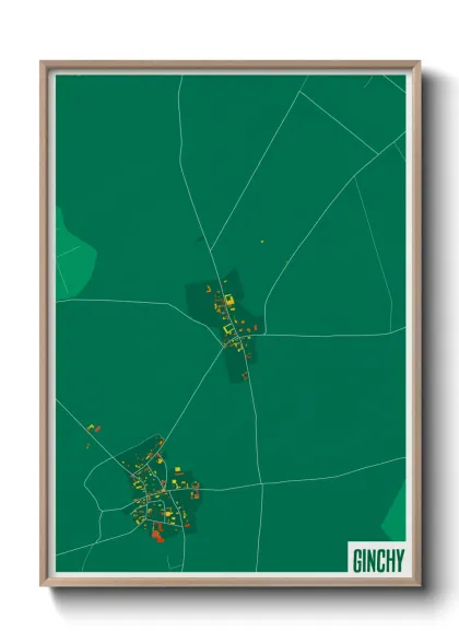 Une affiche de carte sur Ginchy