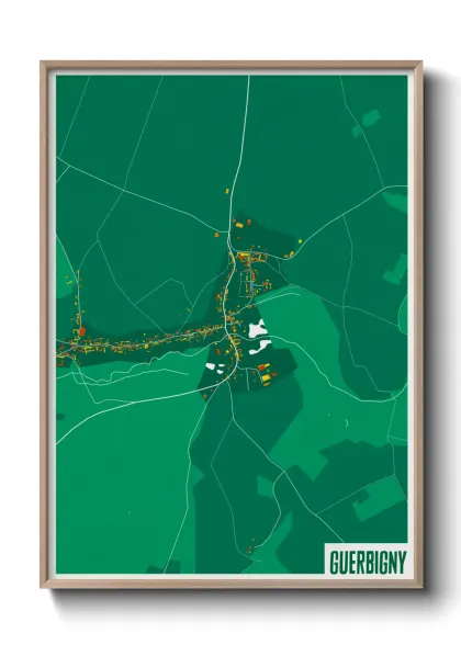 Une affiche de carte sur Guerbigny