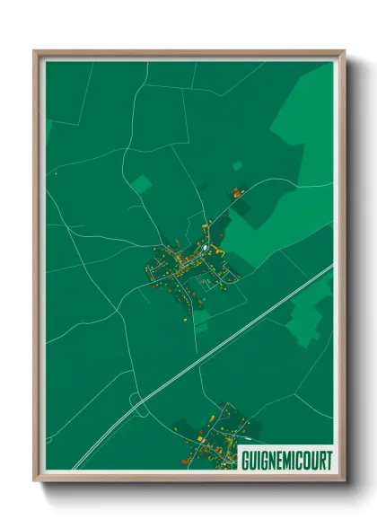 Une affiche de carte sur Guignemicourt