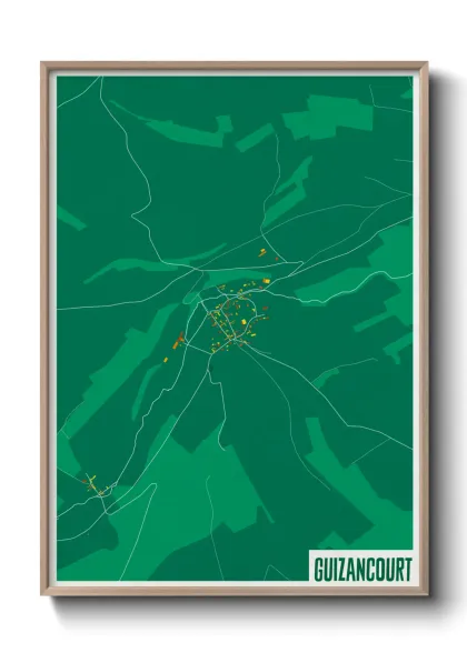 Une affiche de carte sur Guizancourt