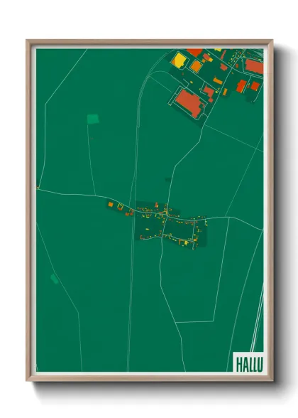 Une affiche de carte sur Hallu