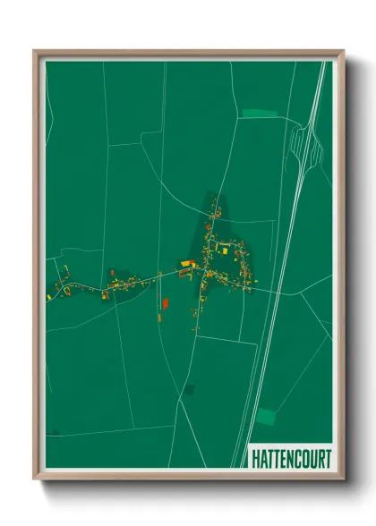 Une affiche de carte sur Hattencourt