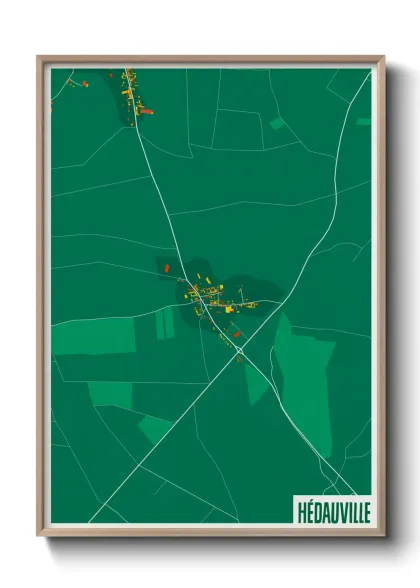 Une affiche de carte sur Hédauville
