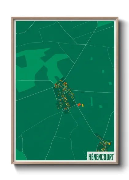 Une affiche de carte sur Hénencourt