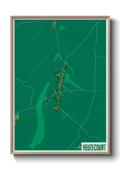 Une affiche de carte sur Heuzecourt