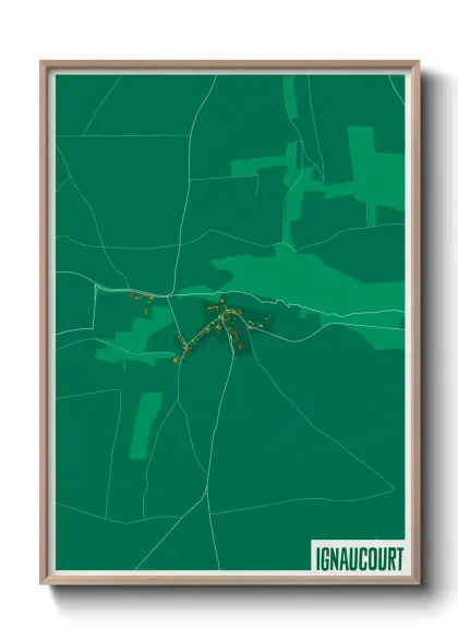 Une affiche de carte sur Ignaucourt