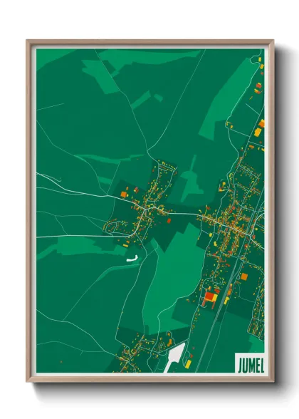 Une affiche de carte sur Jumel