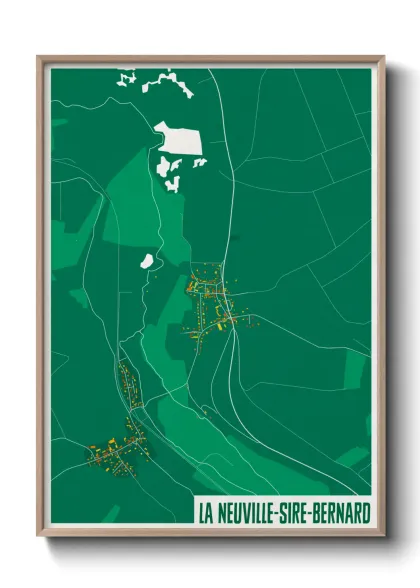 Une affiche de carte sur La Neuville-Sire-Bernard