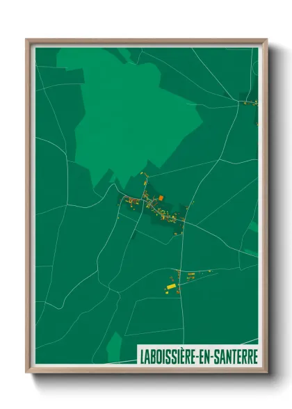 Une affiche de carte sur Laboissière-en-Santerre
