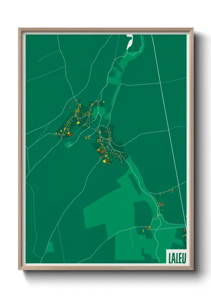Une affiche de carte sur Laleu