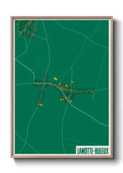 Une affiche de carte sur Lamotte-Buleux