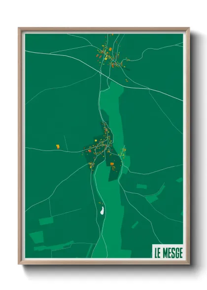 Une affiche de carte sur Le Mesge