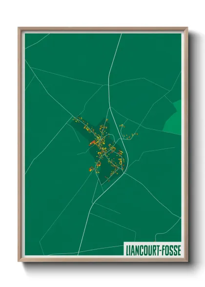 Une affiche de carte sur Liancourt-Fosse