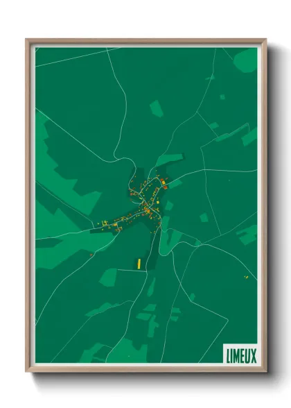 Une affiche de carte sur Limeux