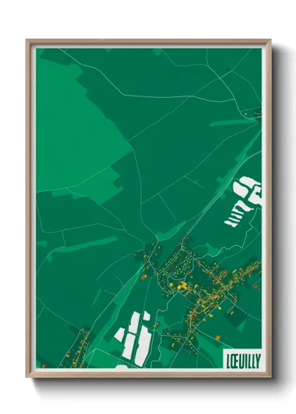Une affiche de carte sur Lœuilly