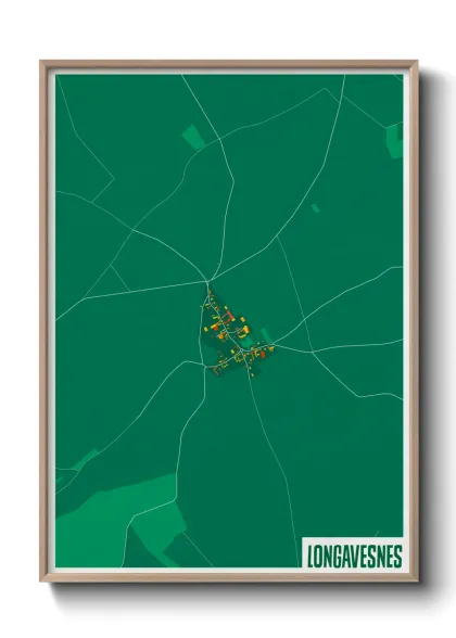 Une affiche de carte sur Longavesnes