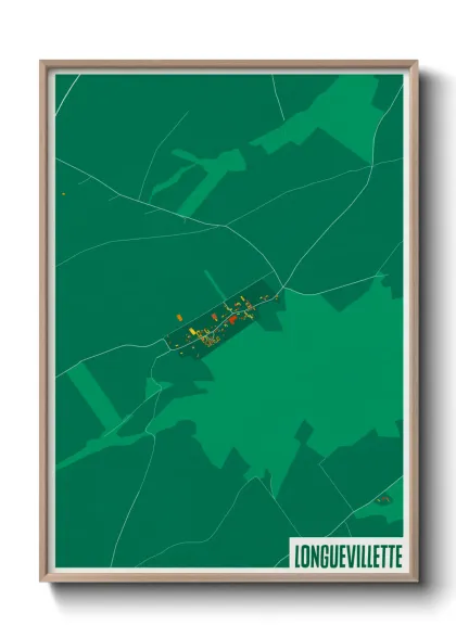 Une affiche de carte sur Longuevillette