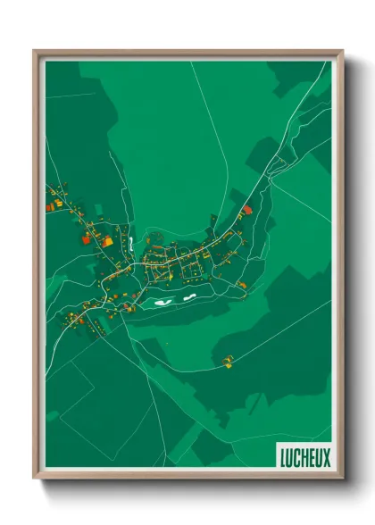 Une affiche de carte sur Lucheux