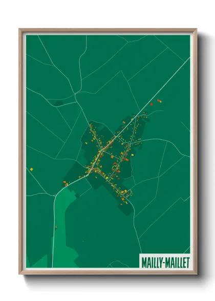 Une affiche de carte sur Mailly-Maillet