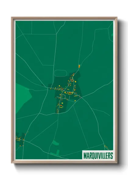 Une affiche de carte sur Marquivillers