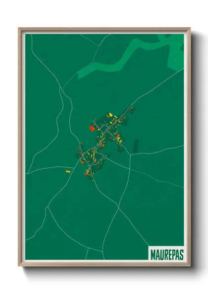 Une affiche de carte sur Maurepas
