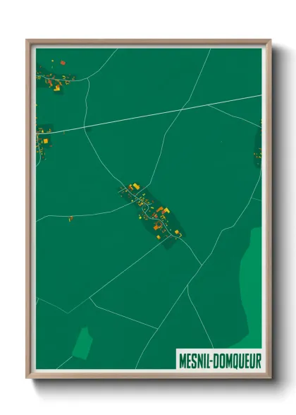 Une affiche de carte sur Mesnil-Domqueur