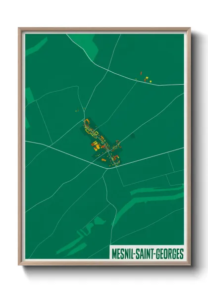 Une affiche de carte sur Mesnil-Saint-Georges