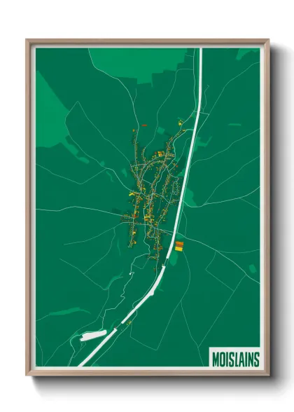 Une affiche de carte sur Moislains