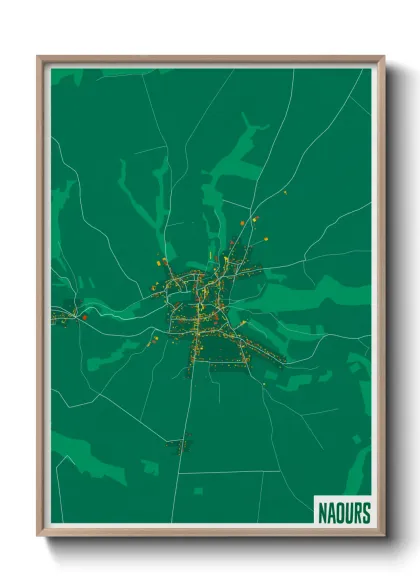 Une affiche de carte sur Naours