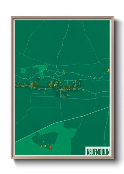 Une affiche de carte sur Neufmoulin