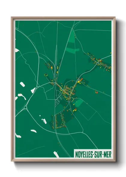 Une affiche de carte sur Noyelles-sur-Mer