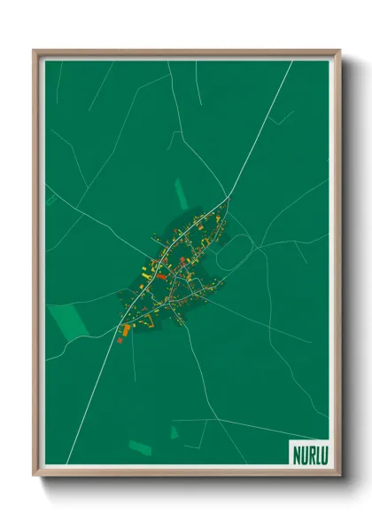 Une affiche de carte sur Nurlu