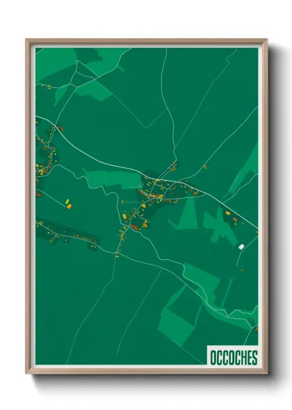 Une affiche de carte sur Occoches